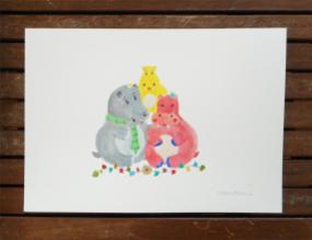 hippo-family-painting